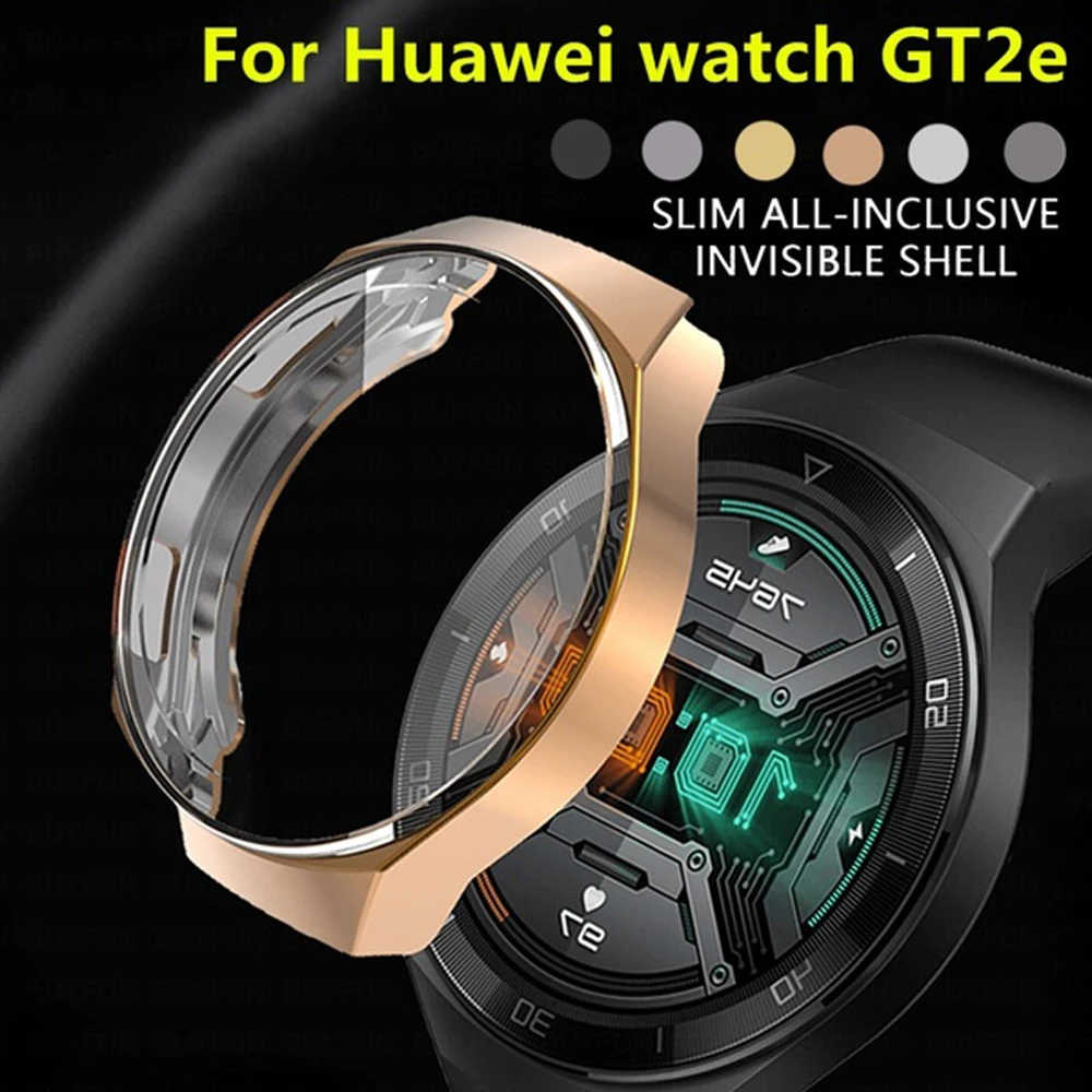 1 BUC 2020 mai Nou TPU Moale Caz Ceas Plin Ceas de Acoperire Placare de Protecție Caz Clar Pentru Huawei Watch GT 2e Ceas Inteligent Accesoriu Imagine 0