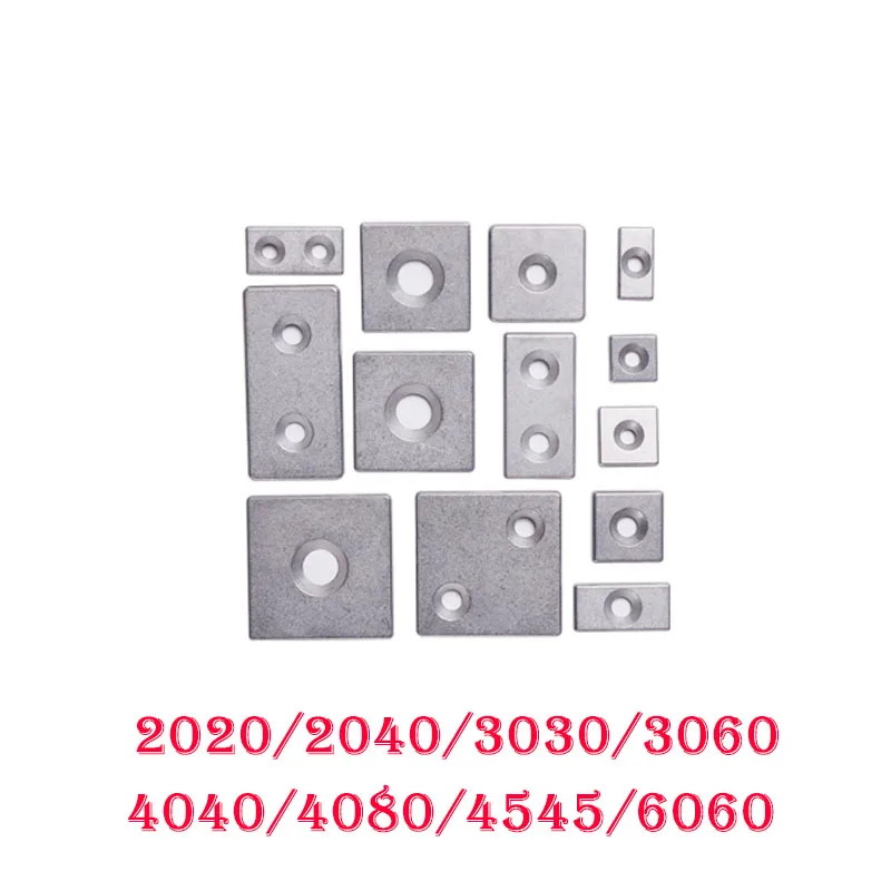 5pcs 2020 2040 3030 4040 Profil de Aluminiu Capac de Capăt Placă de Acoperire Cu un Singur Găuri Profil Standard Accesorii 6063-T5 CNC 3D Printer Imagine 0