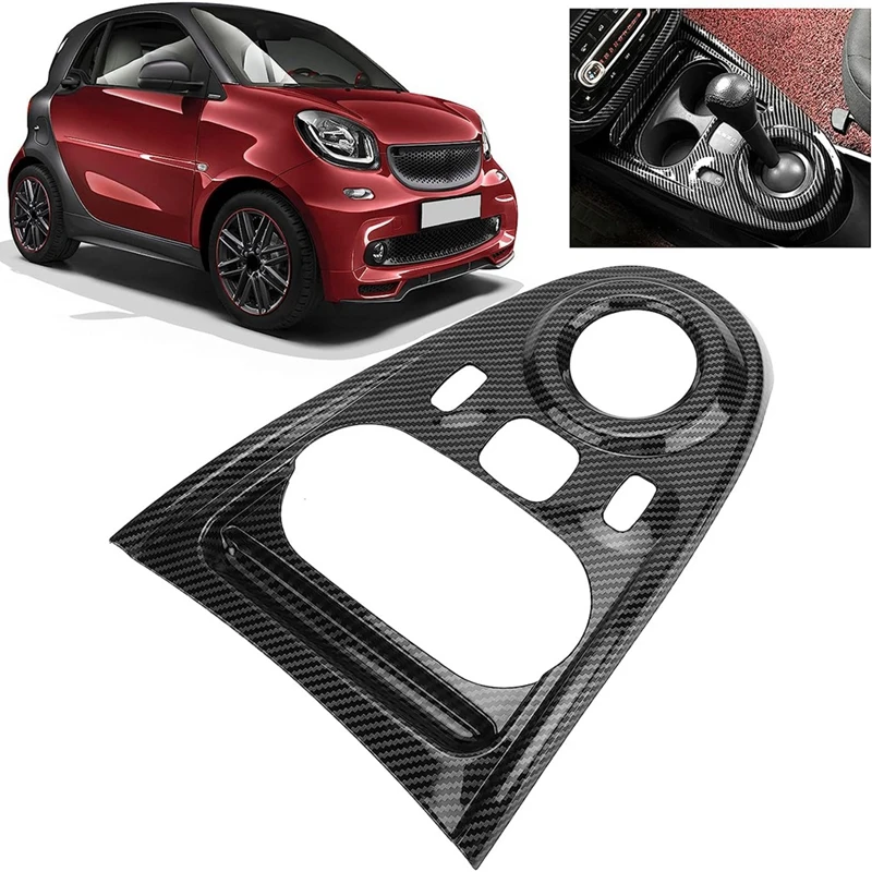 Auto Gear Shift Capacul Panoului Ornamental Pentru Benz Smart Fortwo/Forfour 453 2015-2021 Accesorii ,ABS, Fibra de Carbon Imagine 0