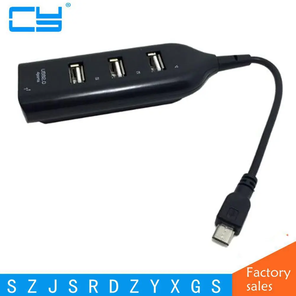 De înaltă calitate 4 în 1 Micro USB OTG Hub Host Cablu Adaptor pentru smartphone Samsung tablet PC laptop funcția OTG transport gratuit Imagine 0