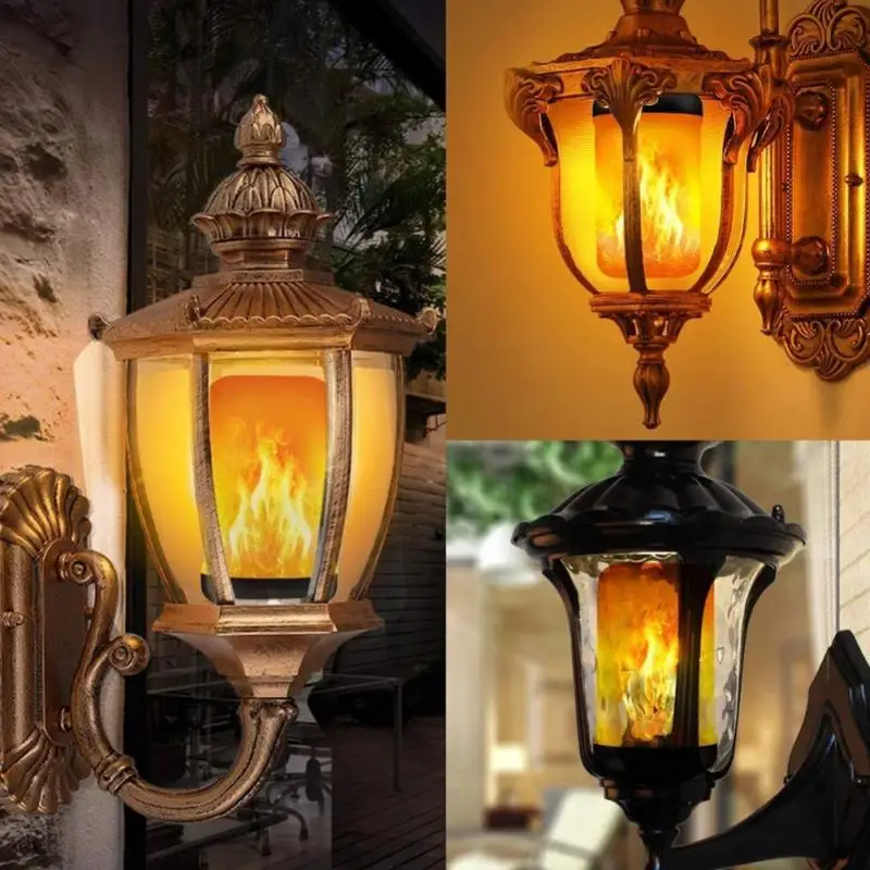 Lampa Led 85-265v Foc Bec Led cu Efect de Flacără Creative Pâlpâie timp de Emulare Lumina de Noapte Led-uri Dinamice, cu Efect de Flacără Porumb Bec Imagine 0
