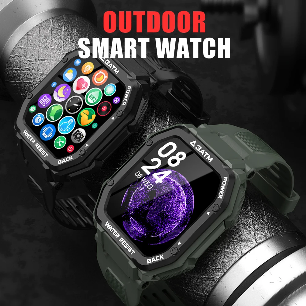 LOKMAT C16 Sport Ceas Inteligent Bărbați Ecran Tactil Rata de Inima tensiunea de Monitorizare de Somn Impermeabil Tracker de Fitness Smartwatch Imagine 0