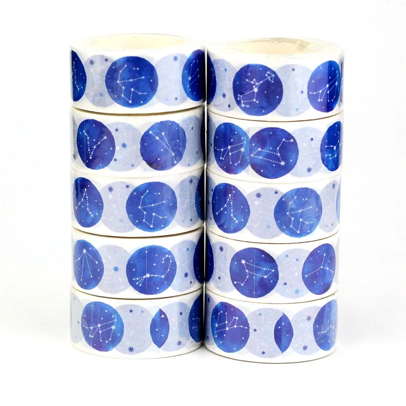 Vrac 10buc Decor Constelații și Stele Washi Benzi de Hârtie Japoneză Scrapbooking Jurnalul Adeziv Bandă de Mascare Papetărie Drăguț Imagine 0