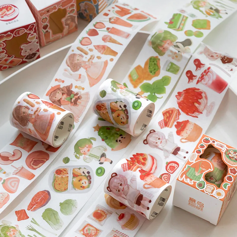 Washi Casete Face Alimente Delicioase de Mascare Bandă Washi Autocolante Scrapbooking Adeziv DIY Decorative Papetărie, Rechizite Școlare Imagine 0
