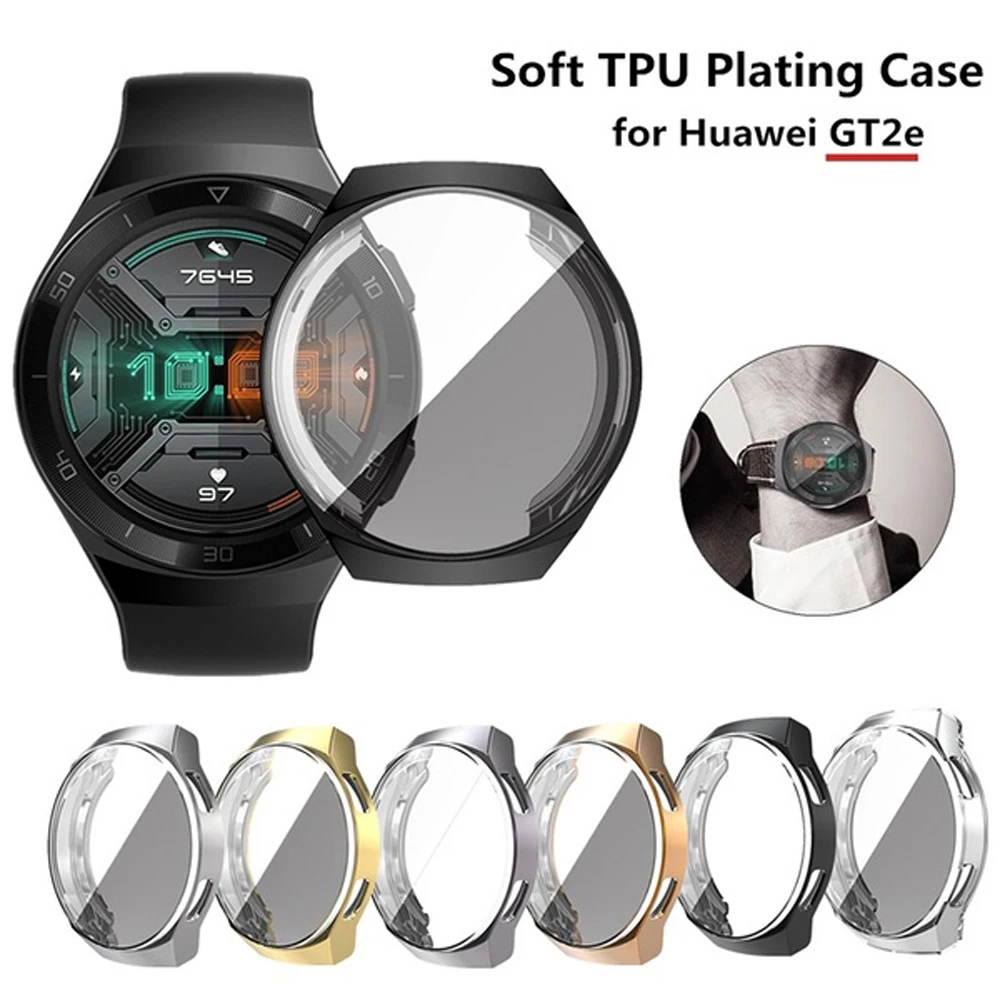 1 BUC 2020 mai Nou TPU Moale Caz Ceas Plin Ceas de Acoperire Placare de Protecție Caz Clar Pentru Huawei Watch GT 2e Ceas Inteligent Accesoriu Imagine 1