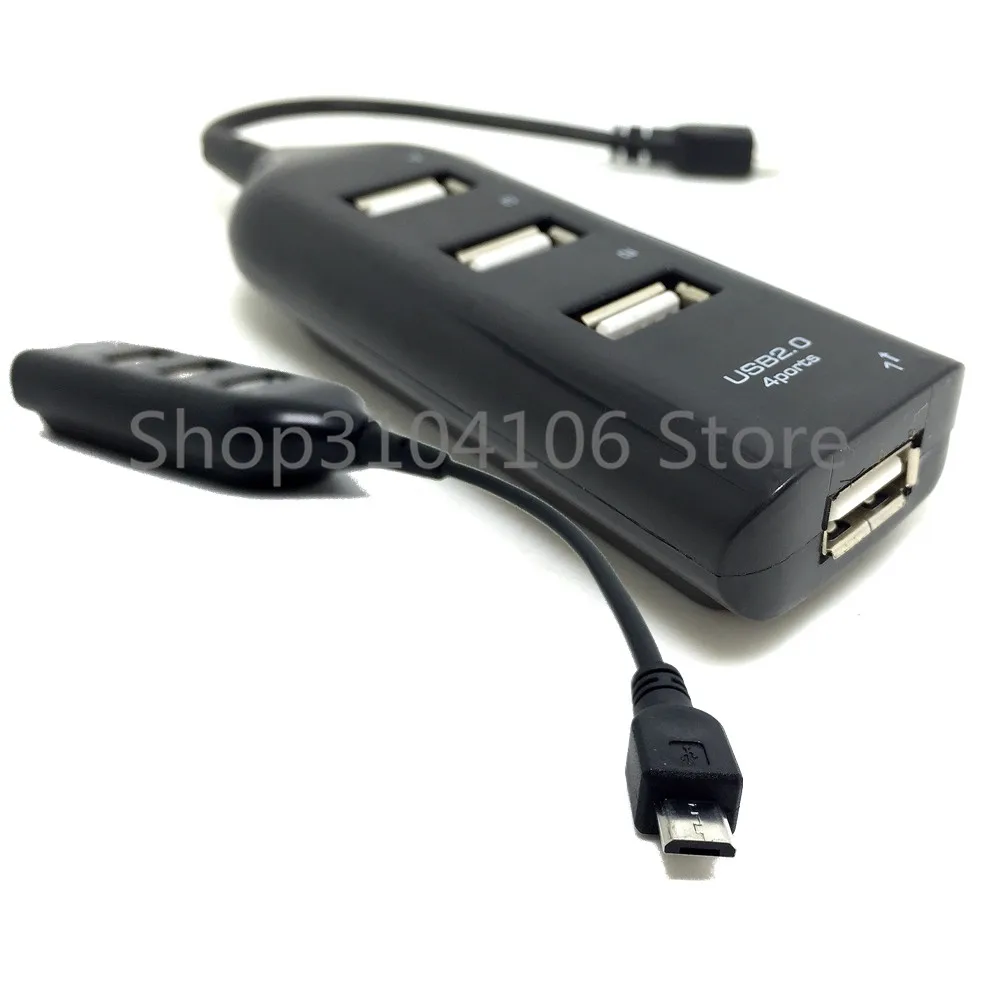 De înaltă calitate 4 în 1 Micro USB OTG Hub Host Cablu Adaptor pentru smartphone Samsung tablet PC laptop funcția OTG transport gratuit Imagine 1