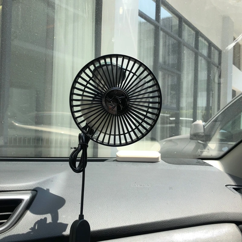 Rotativ 360° USB Fan Masina cu ventuza de Bord Fan Mașină Automată de Răcire Cooler Ventilator Vehicul Ventilator pentru Camping în aer liber Imagine 1
