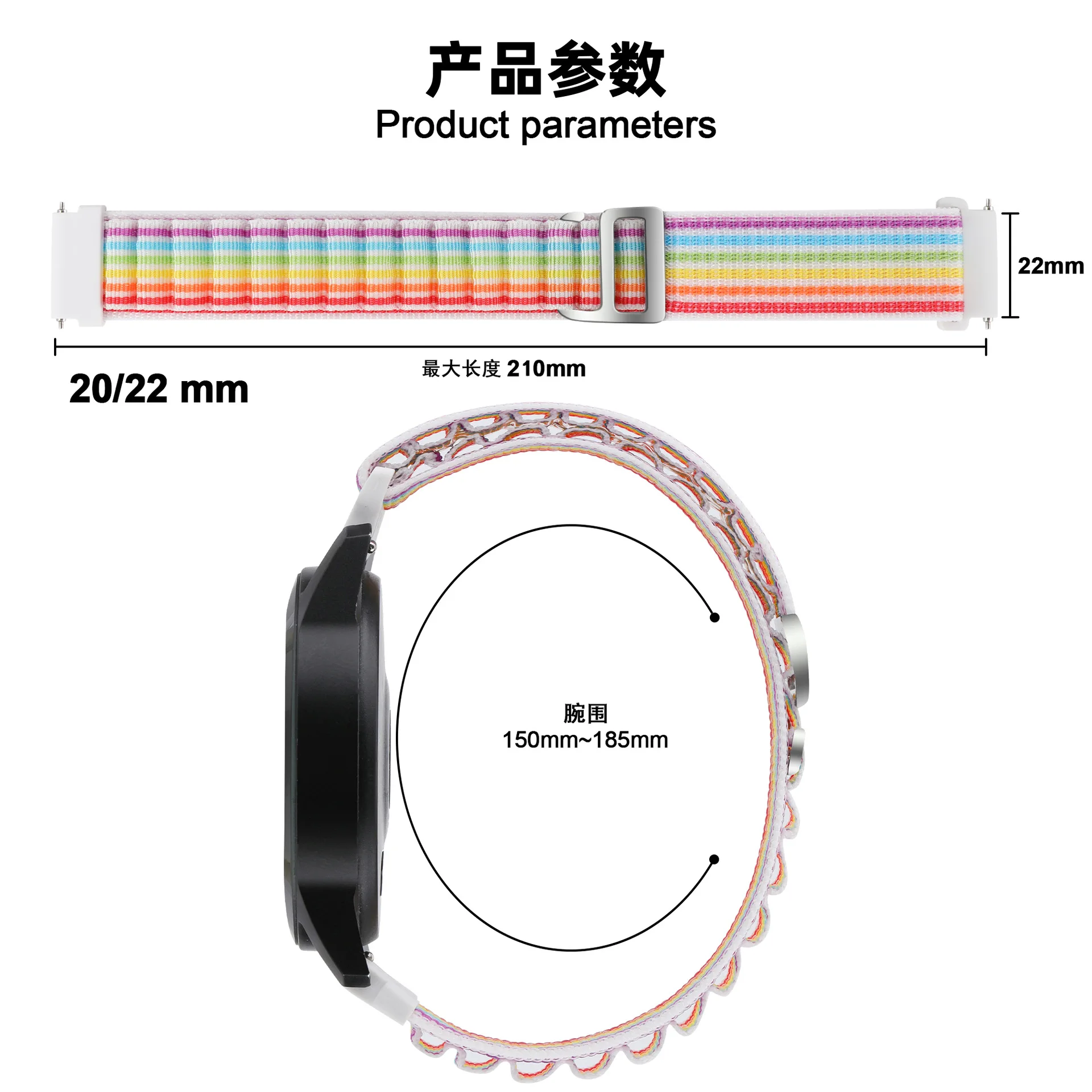 18mm 20mm 22mm Nailon Alpine Bucla Curea Pentru Ceas Huawei GT/GT Pentru Samsung Galaxy Watch 42mm 46mm Active2 40/44 de Viteze S3 Curea Imagine 2