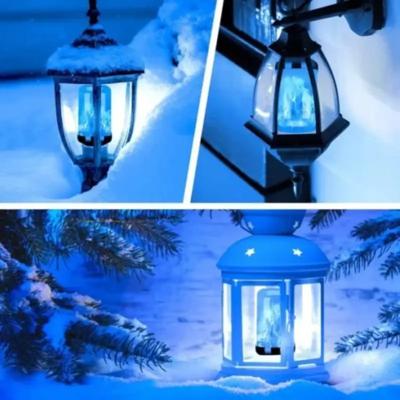 Lampa Led 85-265v Foc Bec Led cu Efect de Flacără Creative Pâlpâie timp de Emulare Lumina de Noapte Led-uri Dinamice, cu Efect de Flacără Porumb Bec Imagine 2