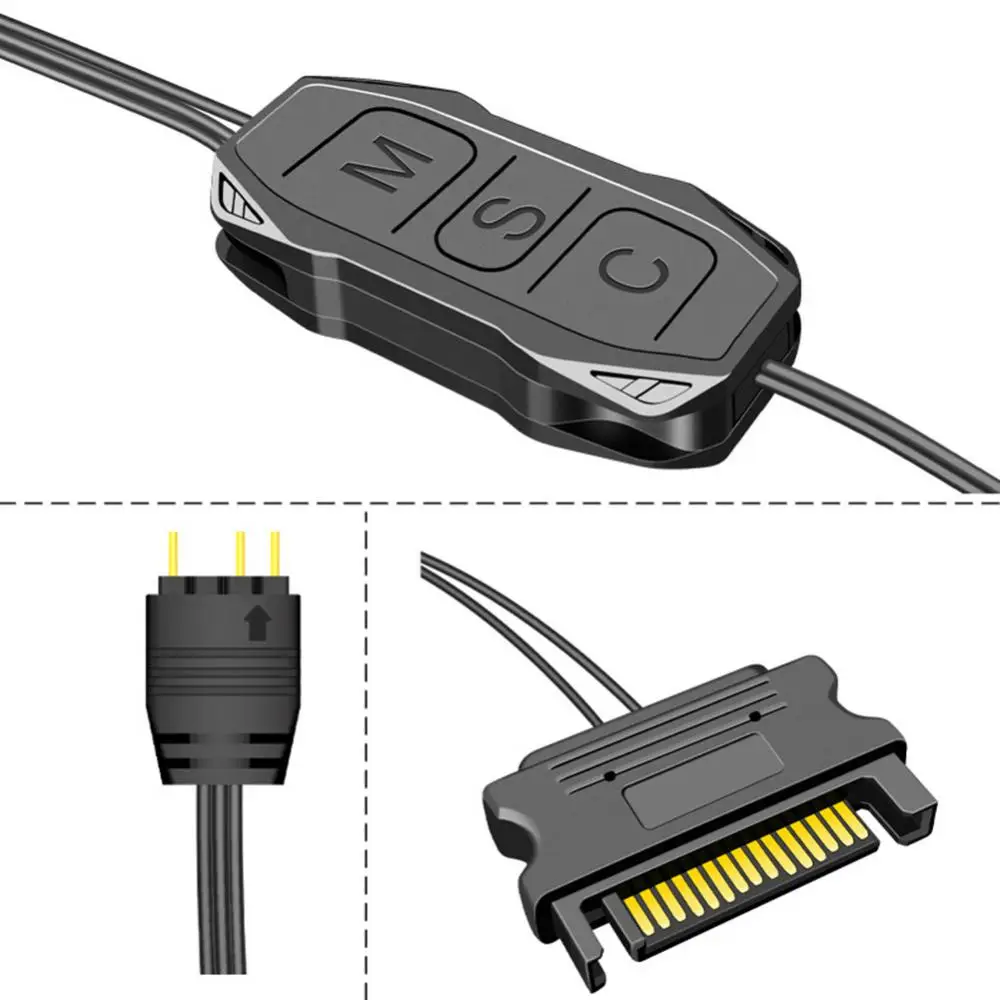 Pentru cele Mai multe 5v Argb Echipamente Rgb Sincronizare Controller Argb Sincronizare Controler Mini Prelungi Cablu Largă Argb Controler Cablu Argb Rgb Imagine 2