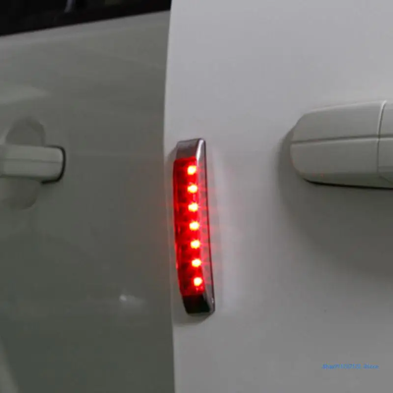 Ușa de la mașină Coliziune Lumina de Avertizare de Siguranță Atenție Lampa Decorativa Atmosferă de Lumină Decorativă de Benzi cu LED-uri Lampă Imagine 2