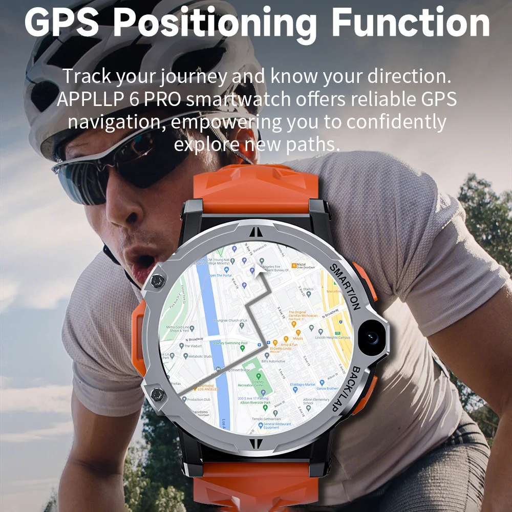 2023 Noi LOKMAT APPLLP 6 Pro Ceas Inteligent Bărbați 4G SIM Apel GPS Camera Dublă Smartwatch Fitness Tracker Moda Sport Watch Android Imagine 3
