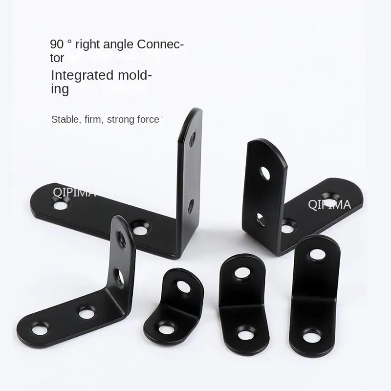 Colțuri Bretele Mobilier Hardware-1buc Oțel Inoxidabil de Sprijin Negru în Formă de L, Suporturi cu Fixare în Unghi Drept Imagine 3