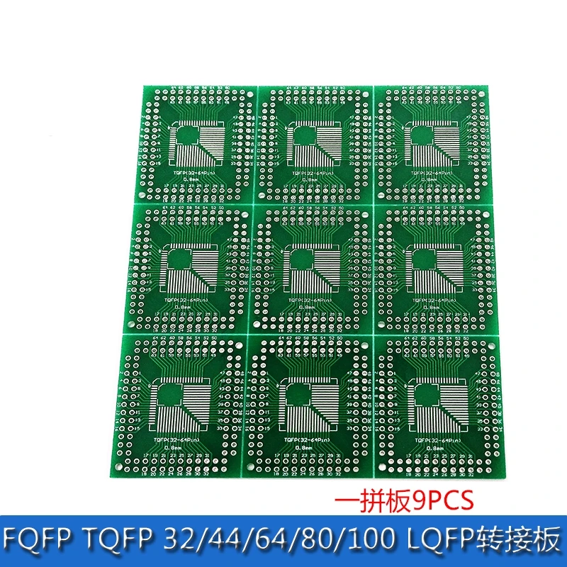 100BUC/lot FQFP TQFP LQFP 32 44 64 80 100 Adaptor Convertor PCB Bord 0.5/0.8 mm Imagine 4