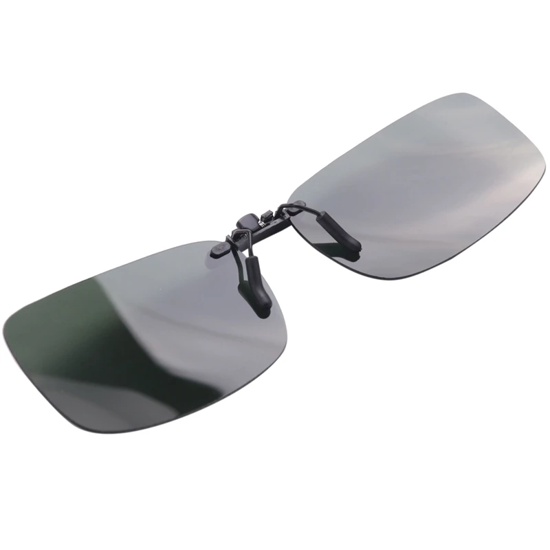 2X Unisex Clar de culoare Verde Închis Lentile Polarizate ochelarii de Soare Clip-On Ochelari de vedere Imagine 4