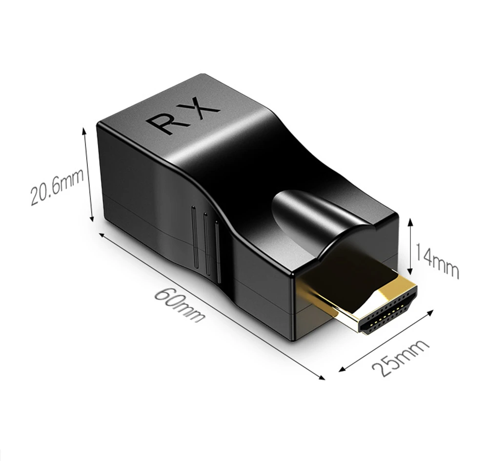 4K HDMI Extender HDMI Extensie de până la 30m Peste Extensia 30m Peste CAT5e / CAT6 UTP Cablu Ethernet RJ45 Porturi de Rețea LAN pentru PC Imagine 4