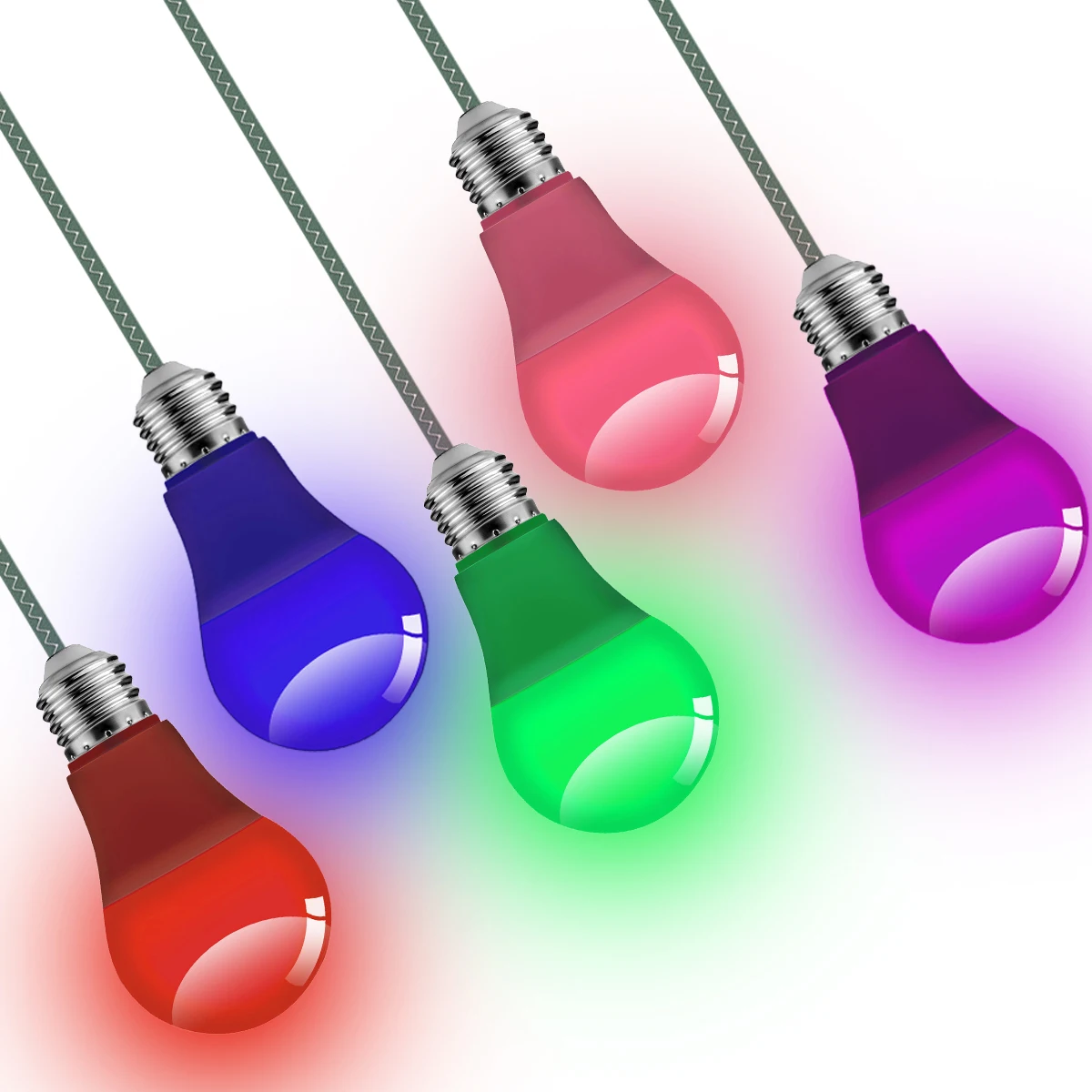 Culoare LED-uri de vacanta de Craciun becuri E27 B22 8W AC220V AC110V Roșu Albastru Verde Galben Roz Bombillas Lampara pentru Bar, KTV Lumini de Partid Imagine 4