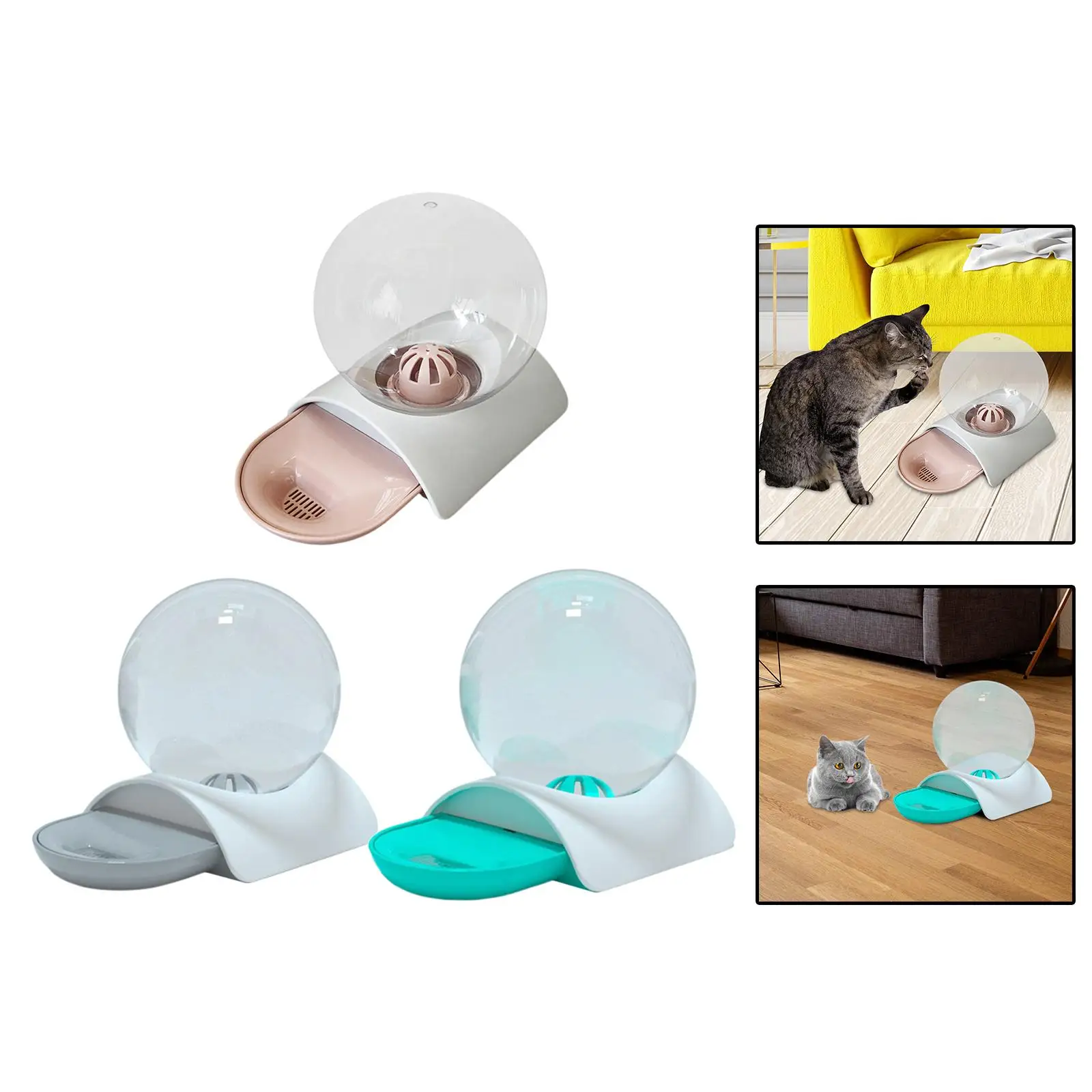 Distribuitor de apă Pet Feeder Pahar Transparent cu Balonul Rotund Consumabile de Capacitate Mare Accesorii Castron de Băut pentru Kitty Cadouri Grădină Imagine 4