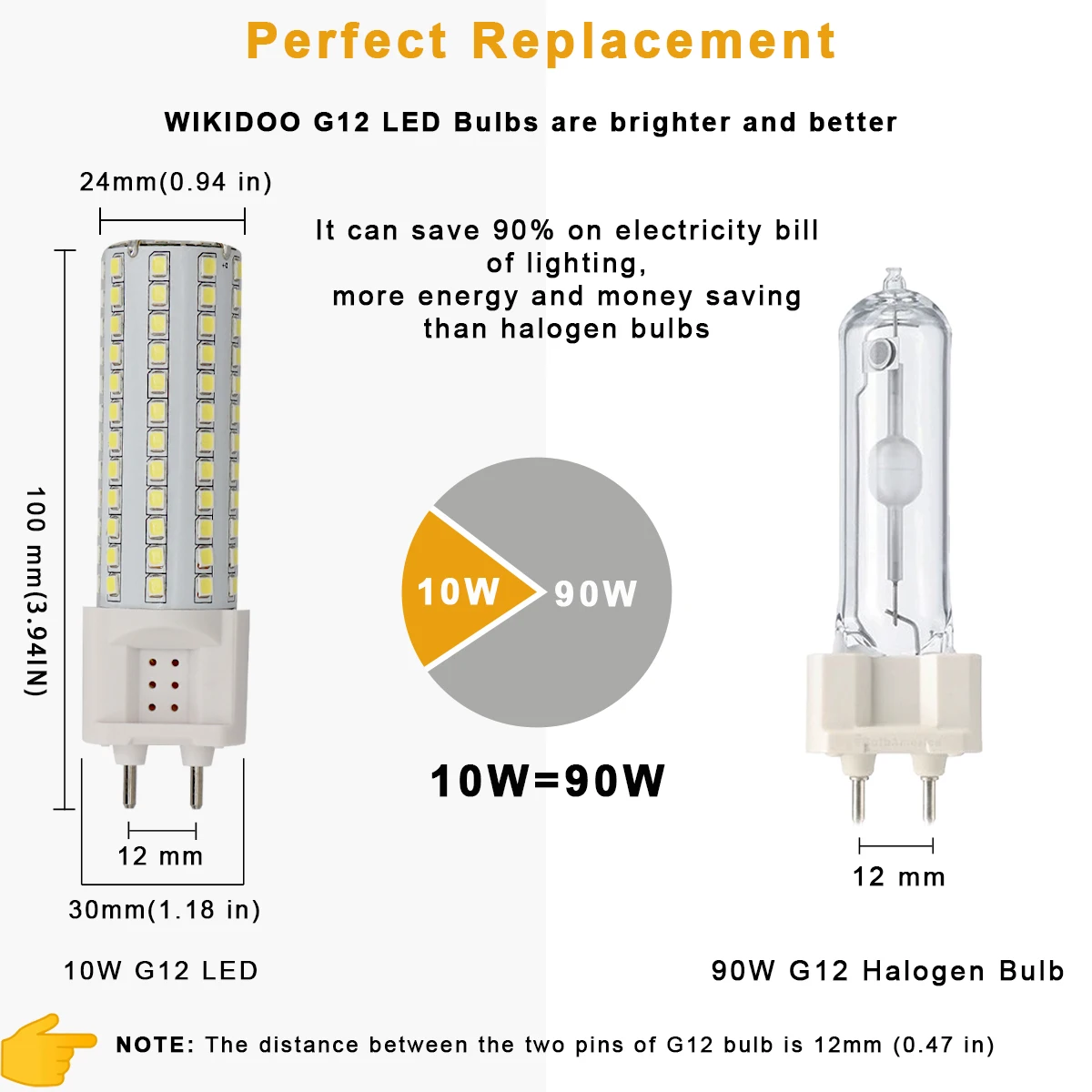 G12 Becuri cu LED-uri, 2-Pin Baza 10W LED-uri Becuri de 80 W Bec Halogen Echivalent, Non-Reglabile G12 Imagine 4