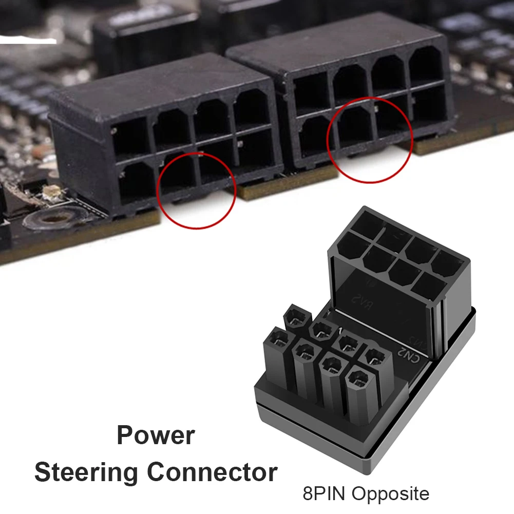 VGA, PSU Adaptor Cot Cap, GPU servodirectie Conector PCI-E ATX 6pini 8pini la 180 de Grade de Rotație Imagine 4